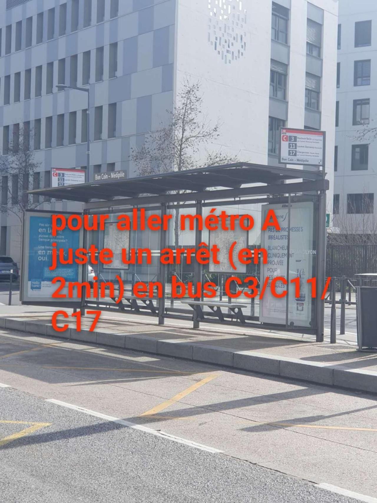 Medipole T2 Avec Un Garage Gratuit Sur Place, 16Min A Centre Ville Lyon En Metro A 维勒班 外观 照片