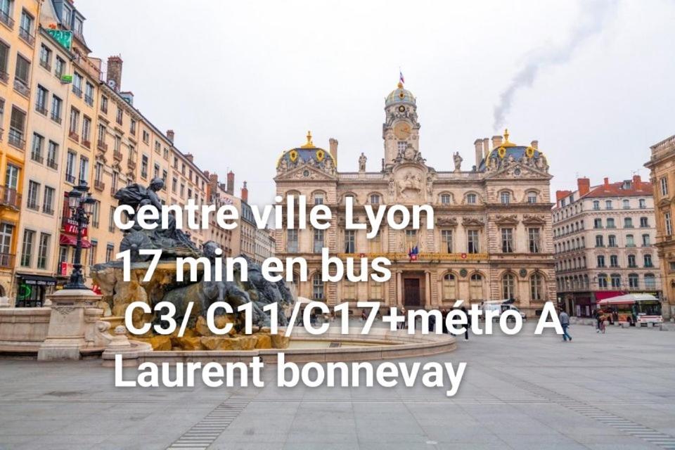 Medipole T2 Avec Un Garage Gratuit Sur Place, 16Min A Centre Ville Lyon En Metro A 维勒班 外观 照片